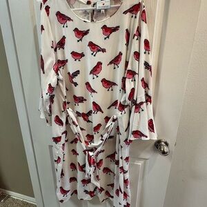Draper James Red Bird Print Top